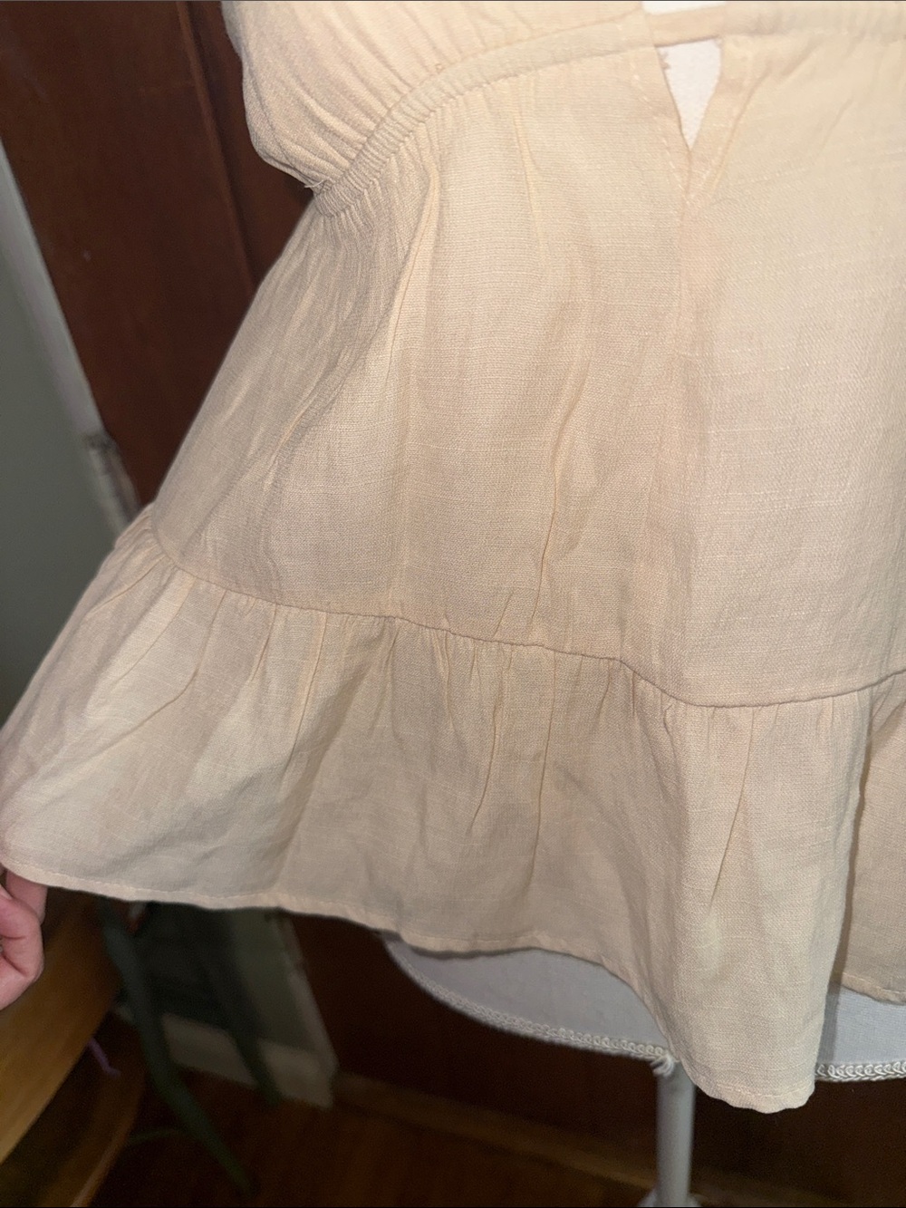 GLG Cream Spaghetti-Strap Ruffle Tank Top - Picture 3 of 5